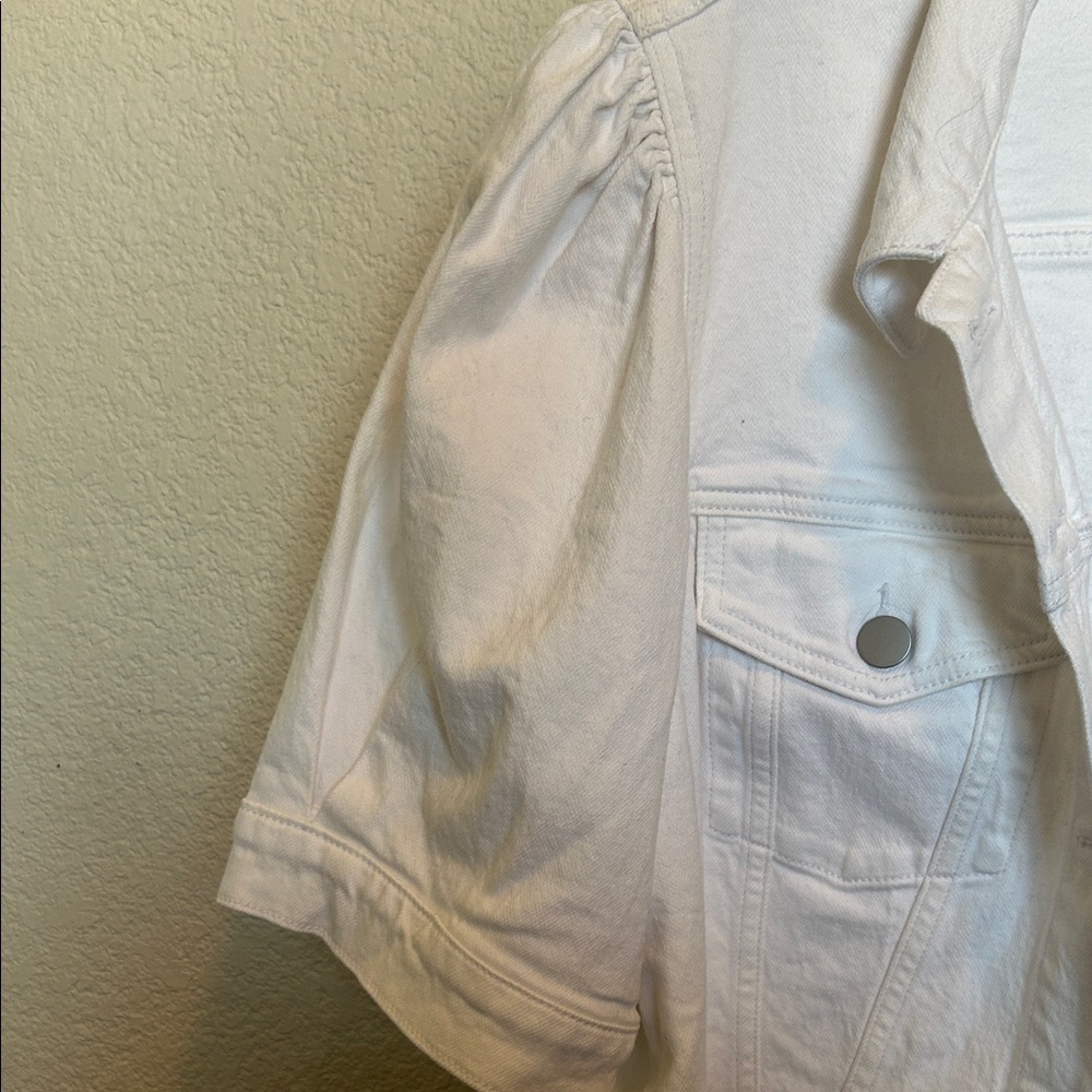 Torrid White Puff Sleeve Jean Jacket - Picture 4 of 6